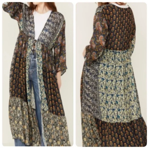 Free PEOPLE BOMBAY KIMONO ONE SIZE - Picture 10 of 16